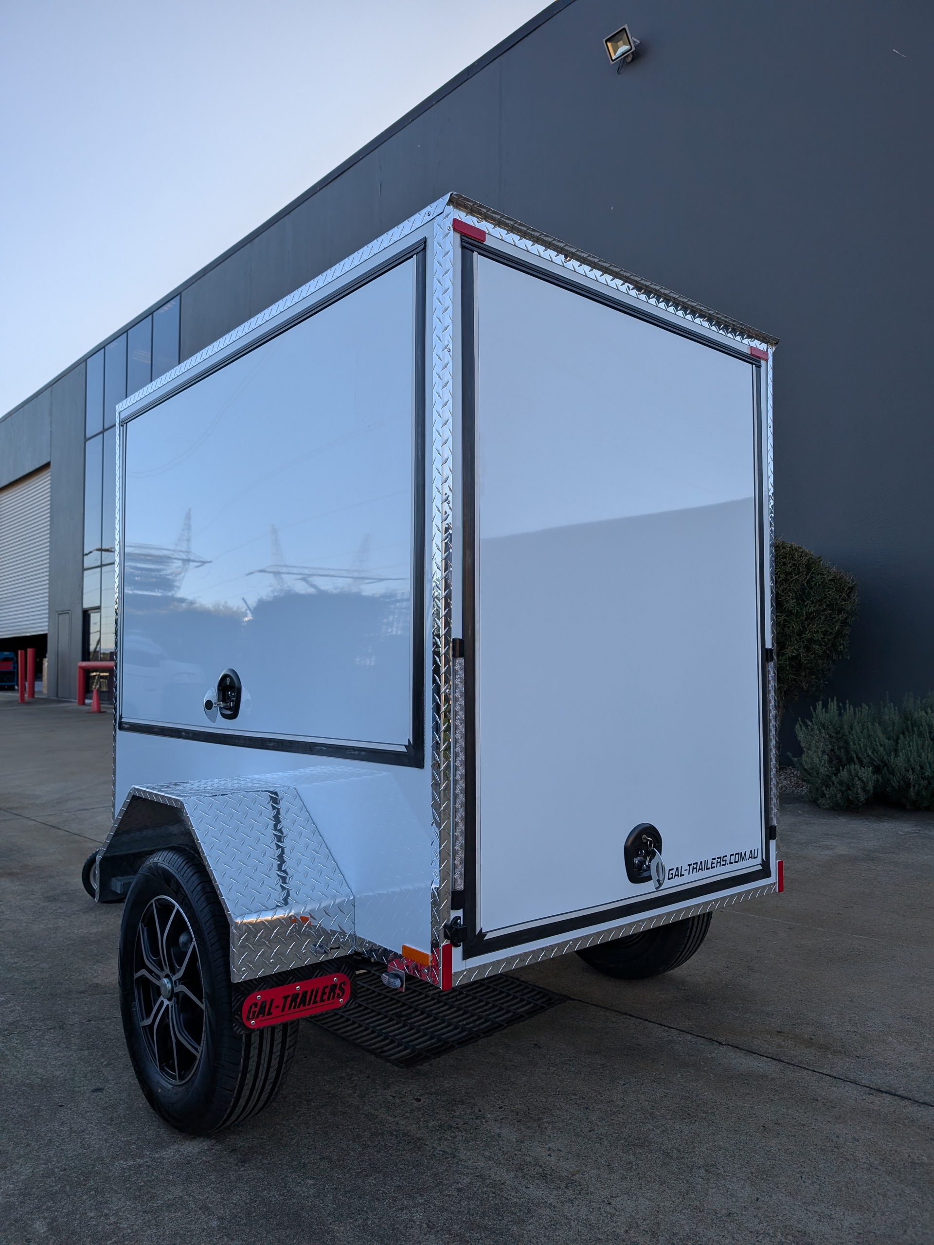 Airport luggage trailer, enclosed and galvanised, Sydney